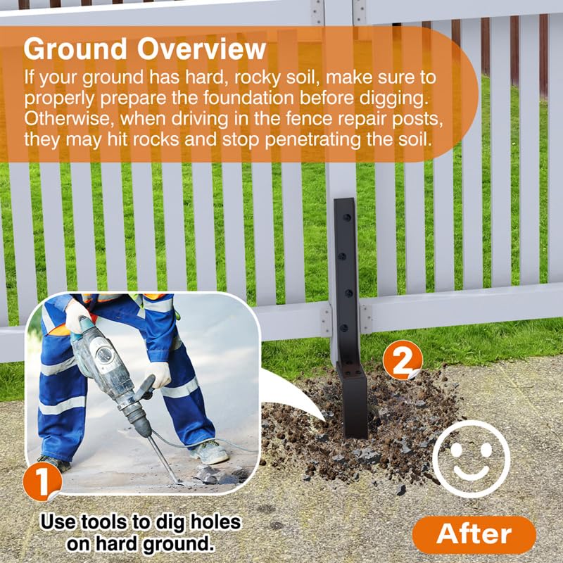 QZXRKEJI steel ground spike for fence post provides strong ground anchorage.