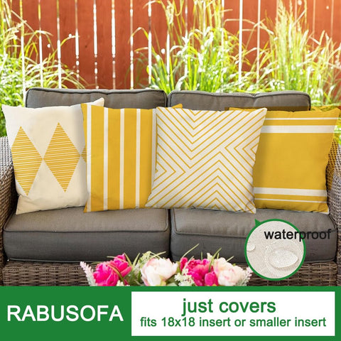 RABUSOFA boho summer decor pillow cover 18x18 for garden