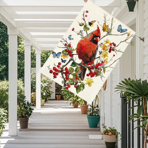 RABUSOFA Cardinal flag close-up texture highlights durable, wash-ready fabric