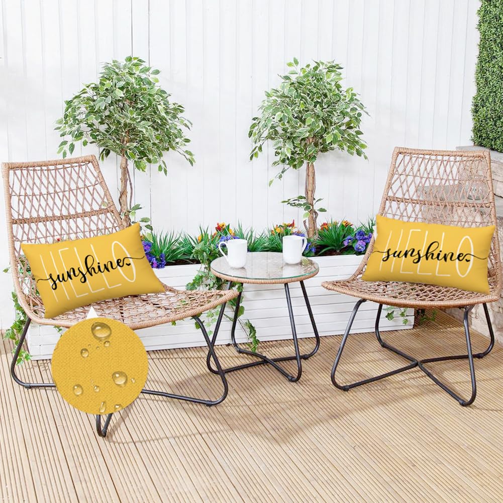 RABUSOFA Durable waterproof polyester-linen blend withstands weather