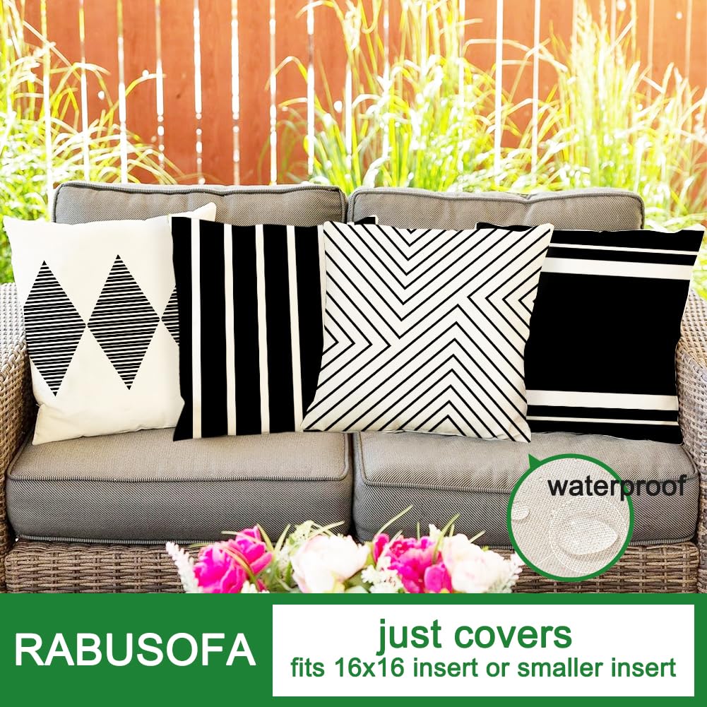 RABUSOFA hidden zipper pillow cover for easy insert removal