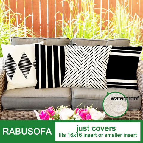 RABUSOFA hidden zipper pillow cover for easy insert removal