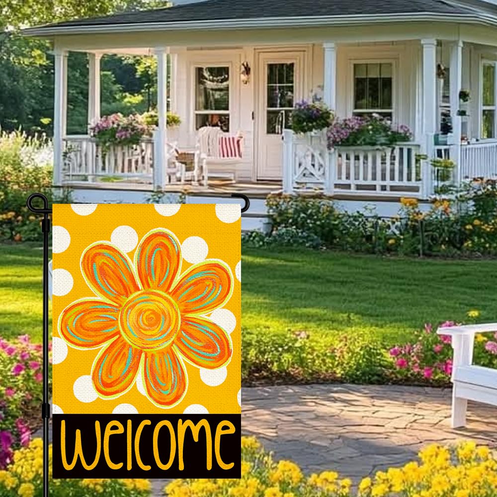 RABUSOFA machine-washable garden flag for simple cleaning after use