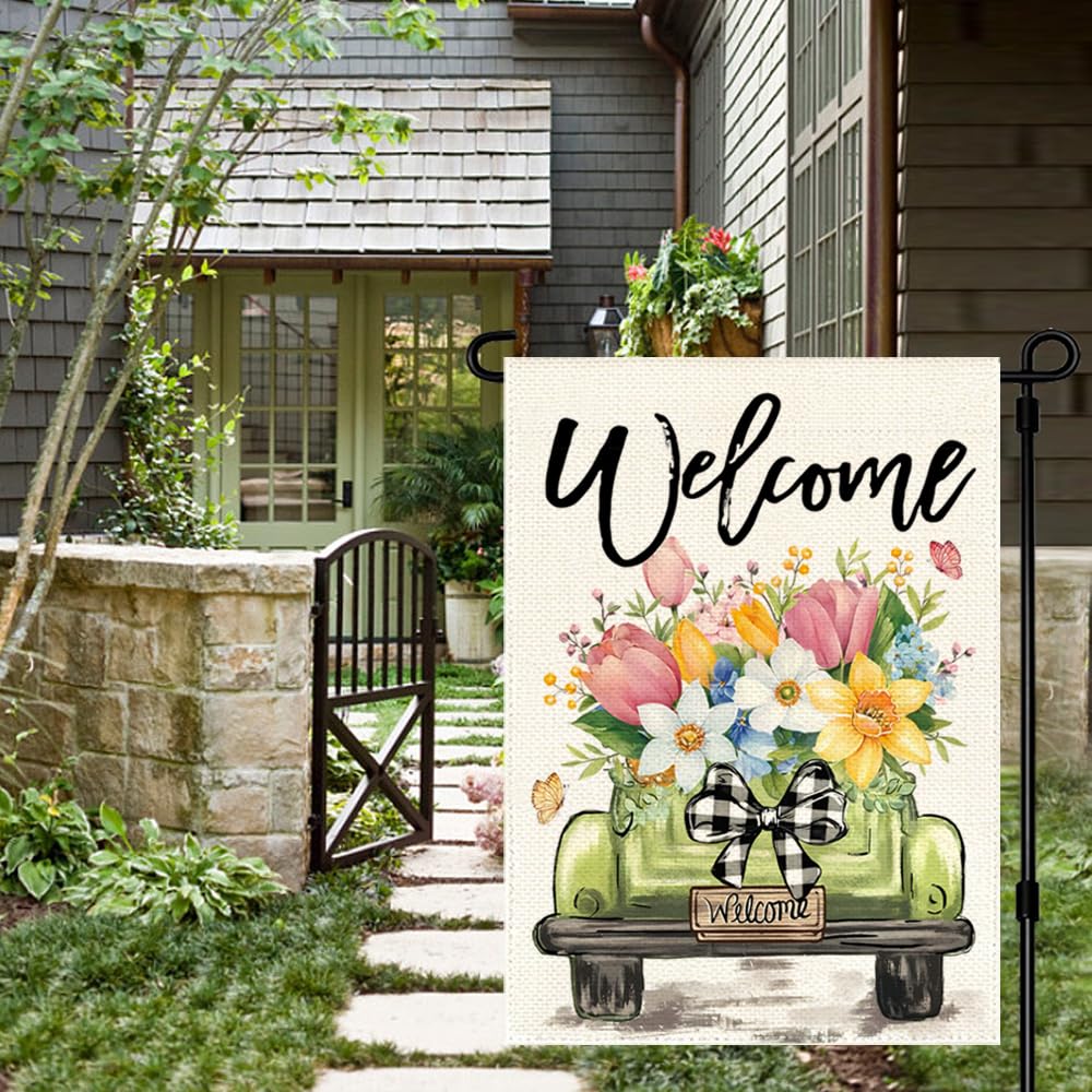 RABUSOFA outdoor flag easy-install for arbors, fences, or posts.