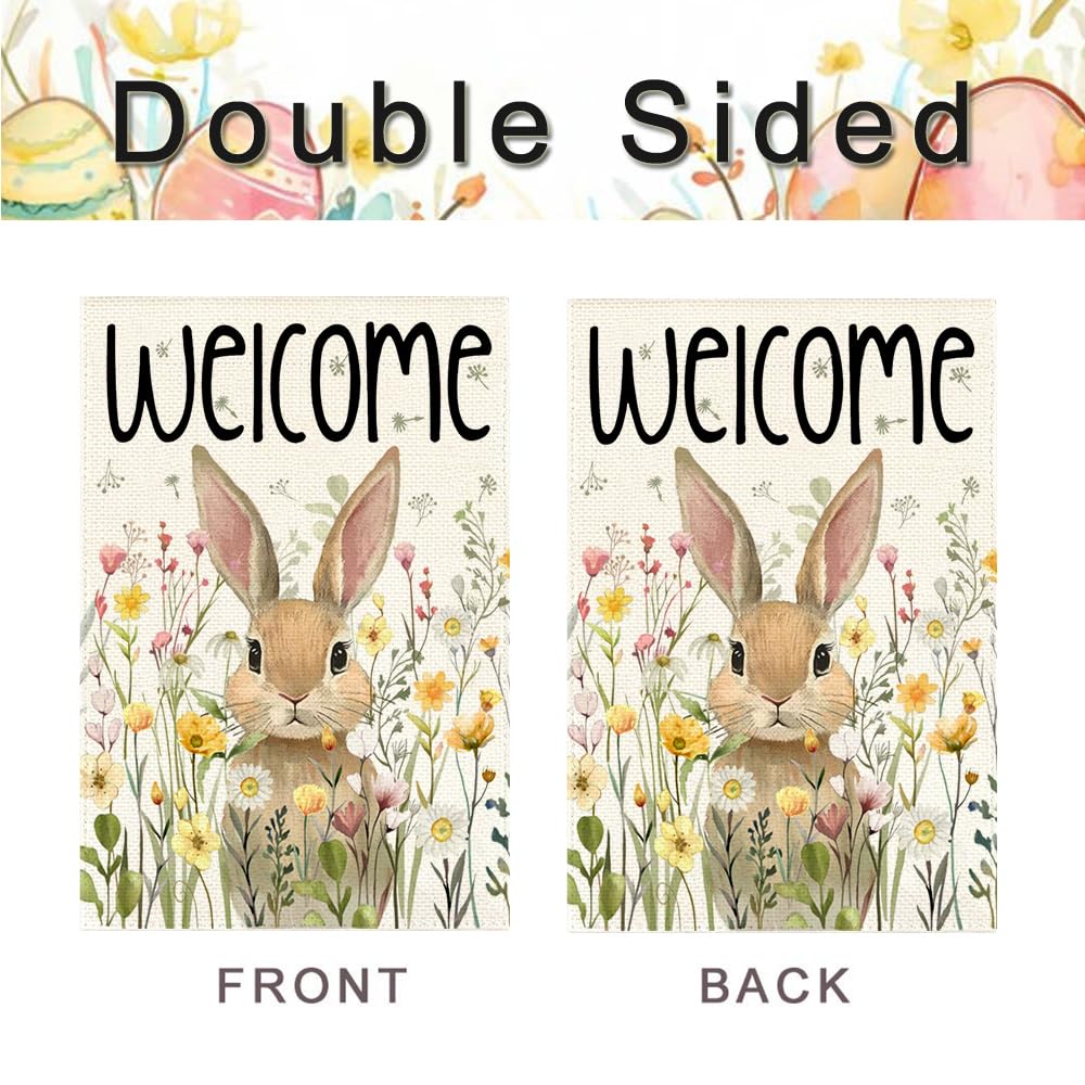 RABUSOFA outdoor flag with floral print boosts curb appeal.