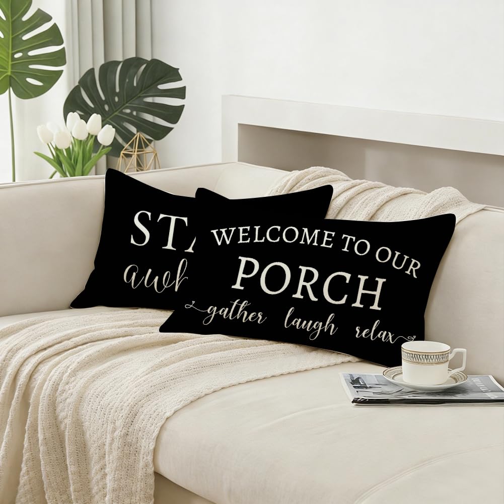 RABUSOFA pillow cover back side in beige fabric adds a versatile two-tone look