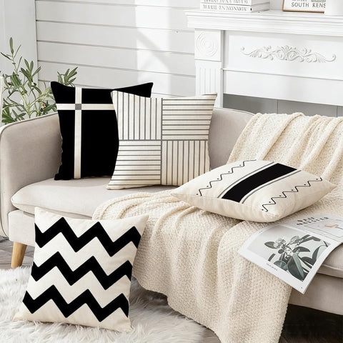 RABUSOFA pillow cover showing 18x18 insert compatibility for quick styling