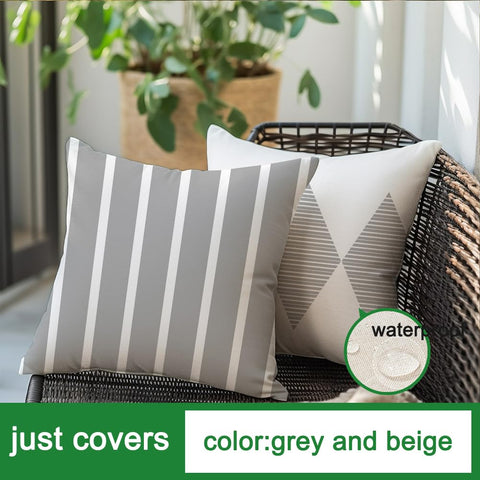 Dust-proof finish on RABUSOFA outdoor pillow cover helps stay cleaner