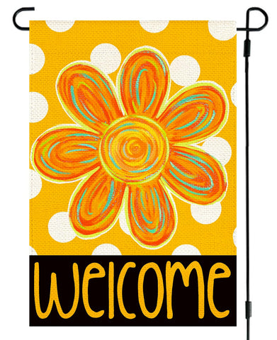 RABUSOFA Summer Floral Garden Flag 12x18 is double-sided and welcoming for outdoor spaces