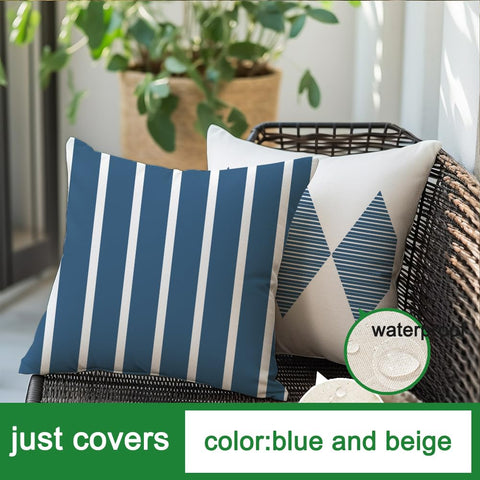 RABUSOFA machine-washable outdoor pillow covers in cold cycle.
