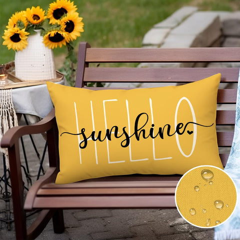 RABUSOFA Yellow Mustard waterproof pillow case ideal for garden furniture