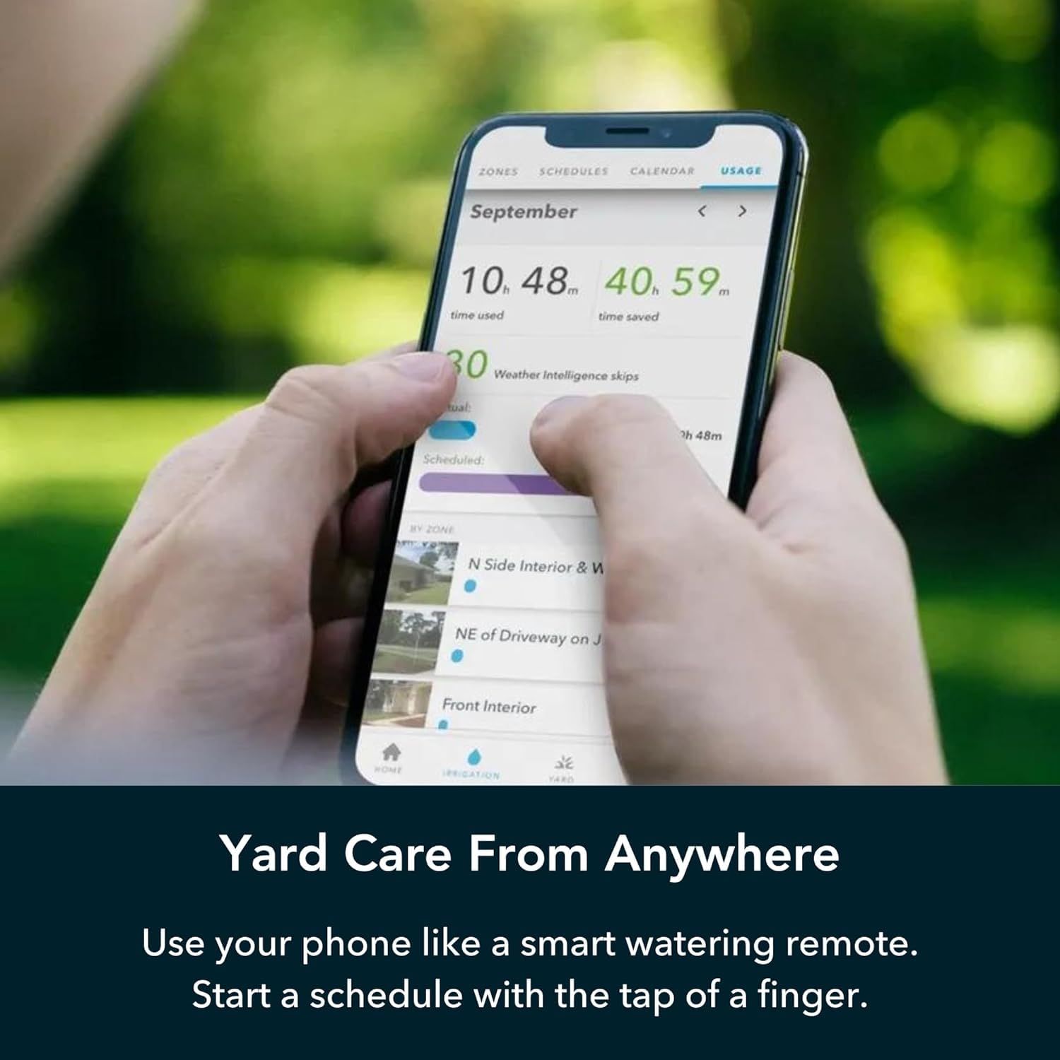 Rachio Quick Run lets you water any zone on demand.