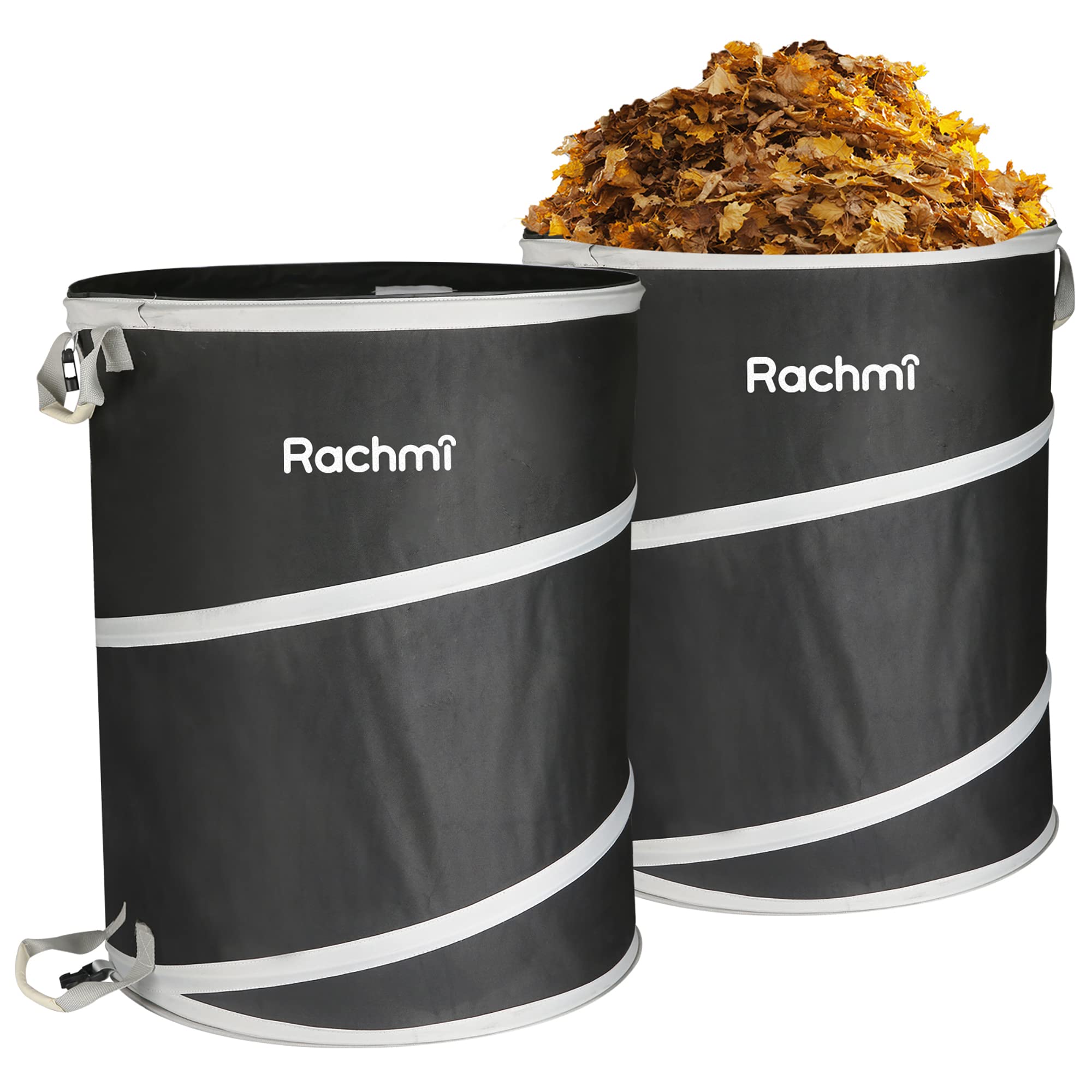Rachmi 40-gallon collapsible trash can 2-pack ideal for yard cleanup