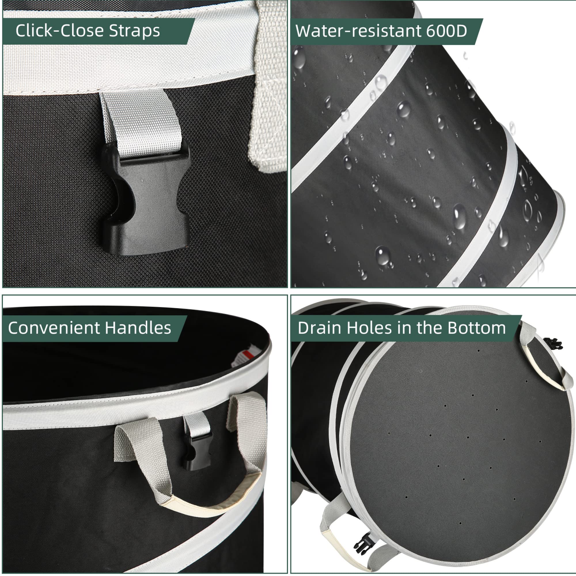 Rachmi sturdy four-handle tote with drain holes for easy carrying