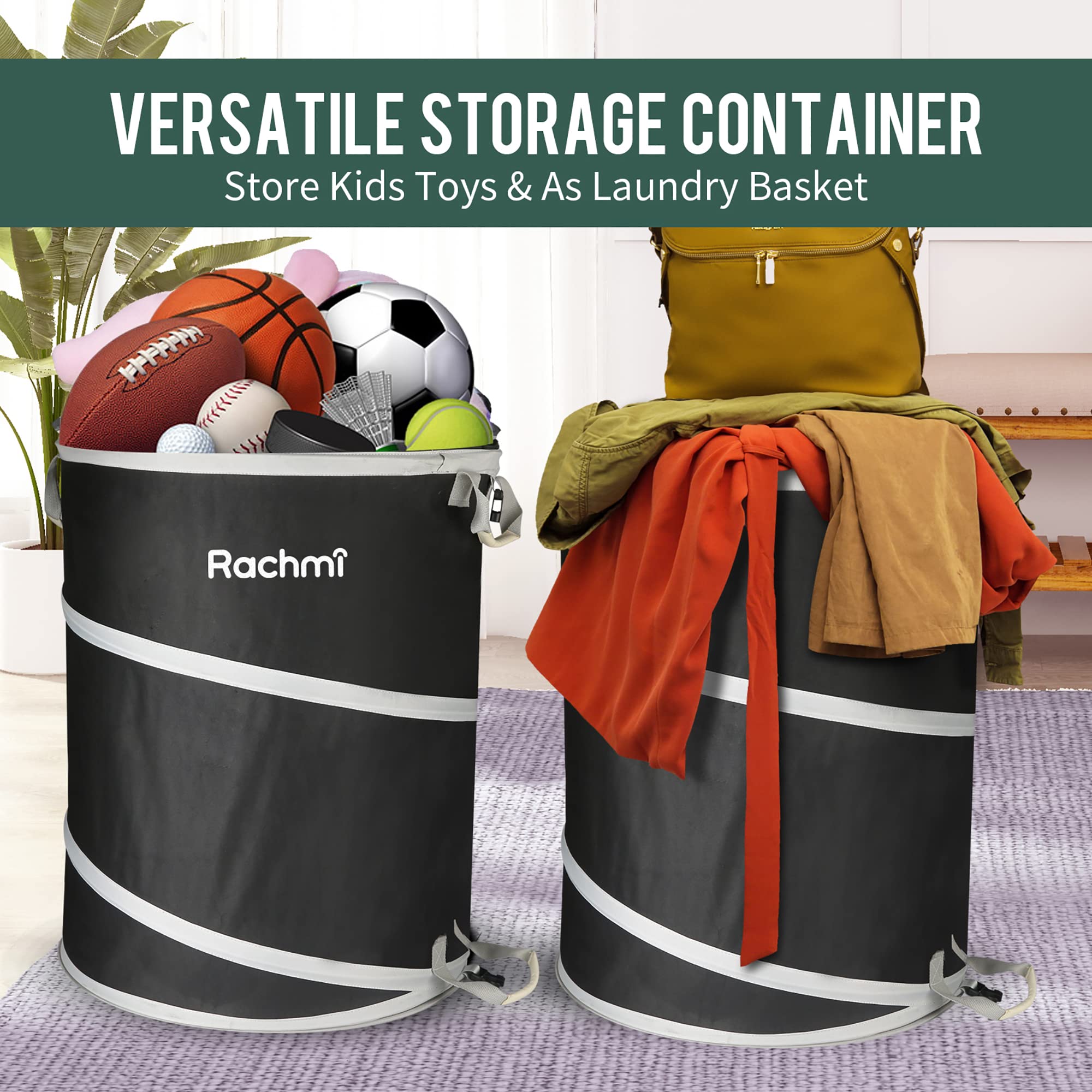 Rachmi outdoor trash bin ready for camping trips and travel