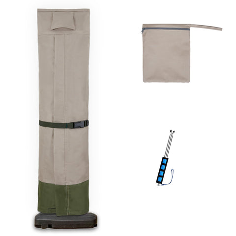 Rachmi patio cantilever umbrella cover protects 9-13 ft umbrellas from rain and UV