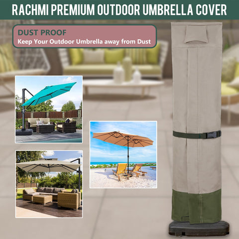 Rachmi rust-proof zipper and drawstring secure the cover in windy conditions.