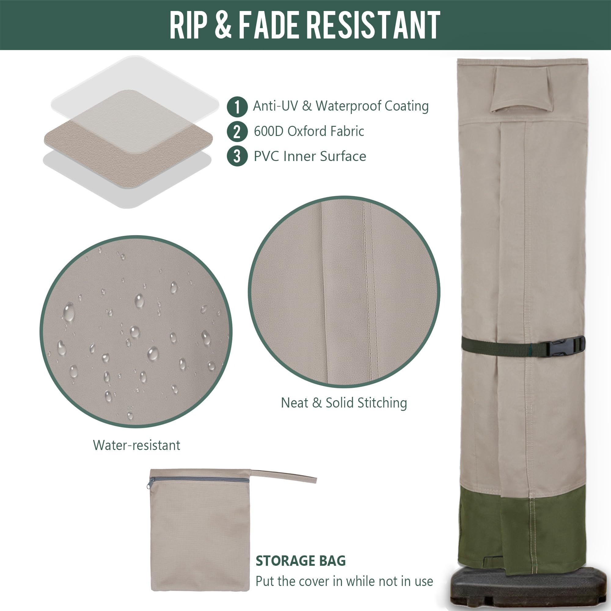 Rachmi breathable vent design helps keep moisture away from furniture.