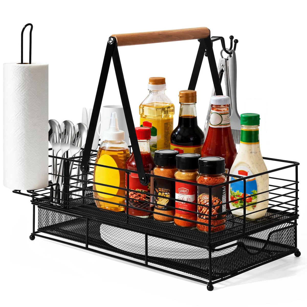 RACOBOT Grill Caddy double layer storage for organized transport