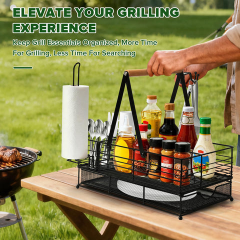 RACOBOT Grill Caddy portable design for patio camping or picnic