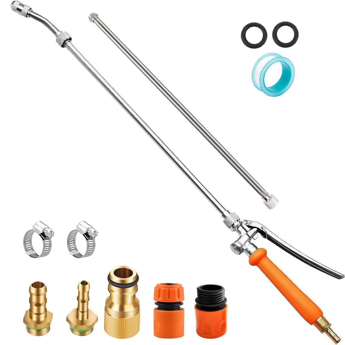 Raddile 44-inch sprayer wand with durable all-metal build for heavy garden spraying.