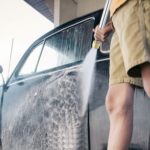 Raddile cleaning tool for gutters, cars, patios, and windows.