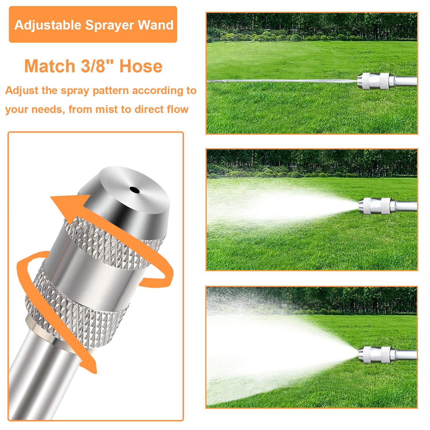 Raddile hose quick-connectors enable quick hose changes and easy setup.
