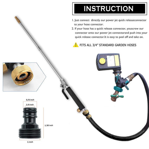 Raddile HydroJet extendable wand options: 19, 28, 39 inches