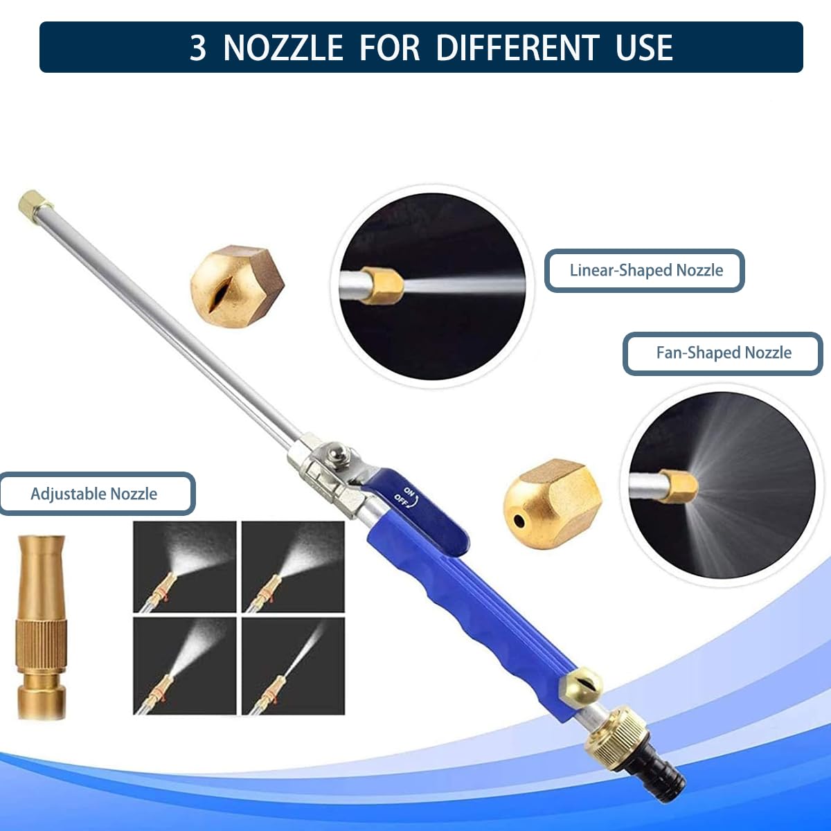 Adjustable nozzle lets you customize water flow for delicate tasks.