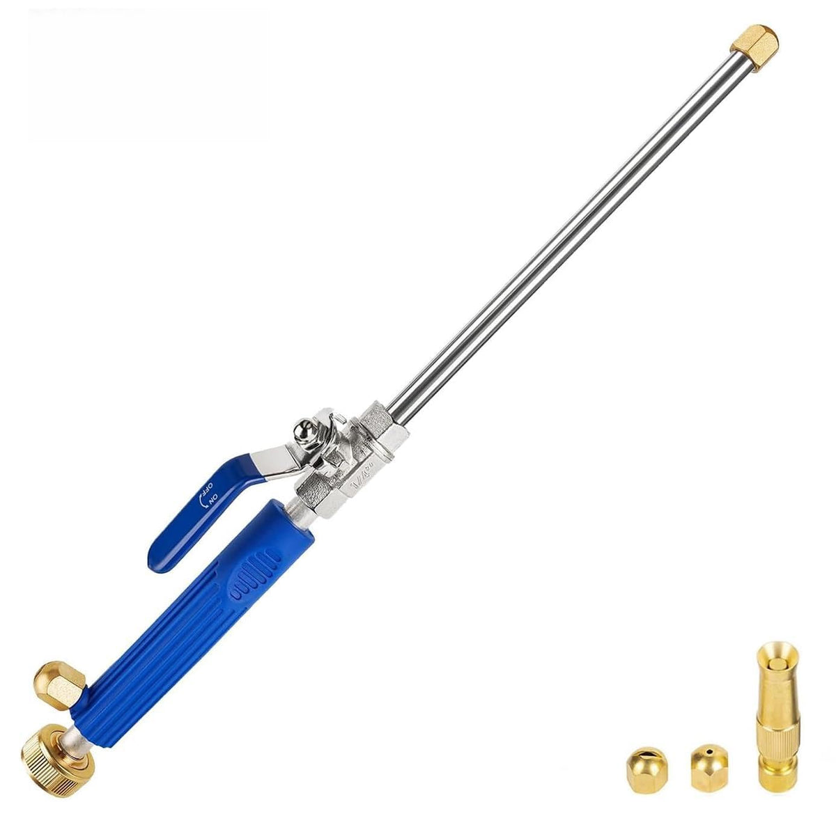 Raddile Jet Nozzle for garden hose with wand and accessories for versatile cleaning.
