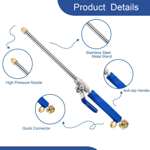 Raddile three-nozzle system with fan, linear, and adjustable spray options.