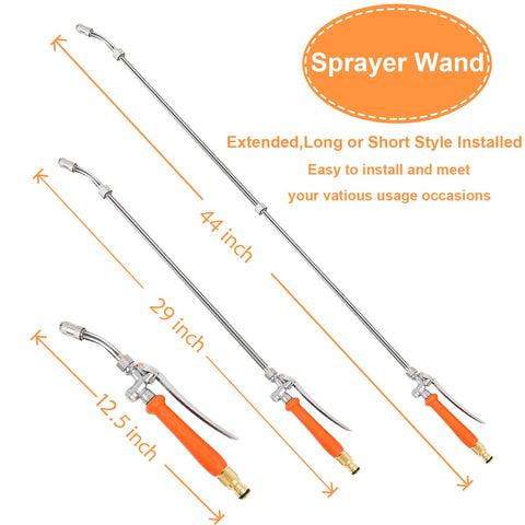 Raddile wand showing built-in shut valve for controlled spraying.