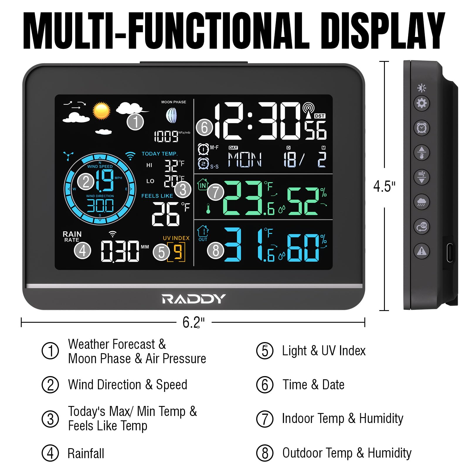 Raddy UV-6 outdoor sensor kit enabling wireless backyard monitoring