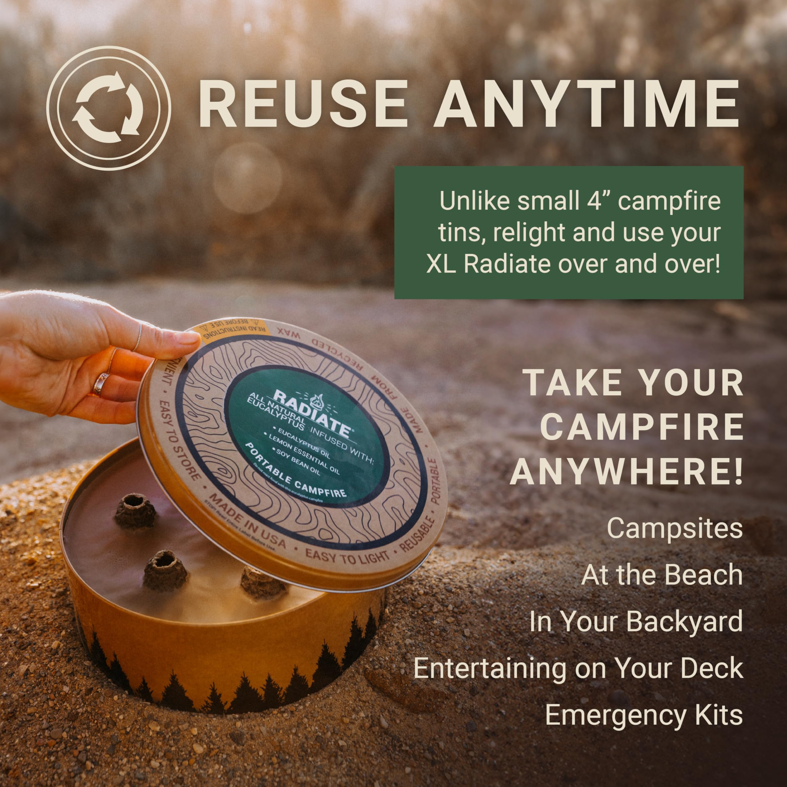 Radiate XL eco-friendly soy wax briquettes for cleaner air