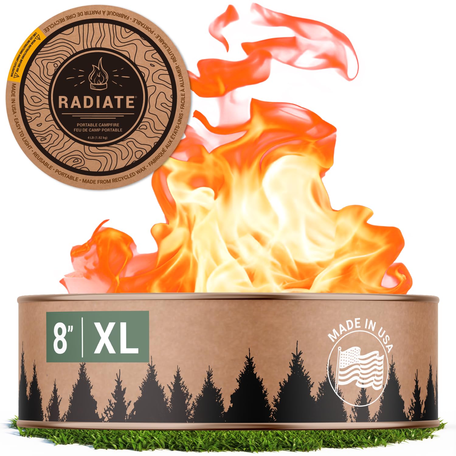 Radiate XL portable campfire on a beach delivers smokeless warmth
