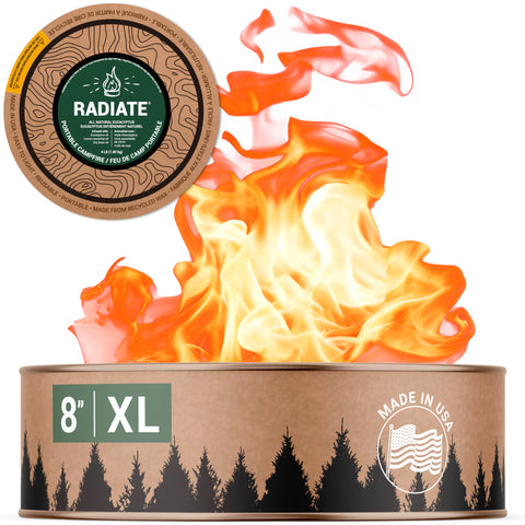 Radiate XL portable campfire tabletop for instant outdoor warmth