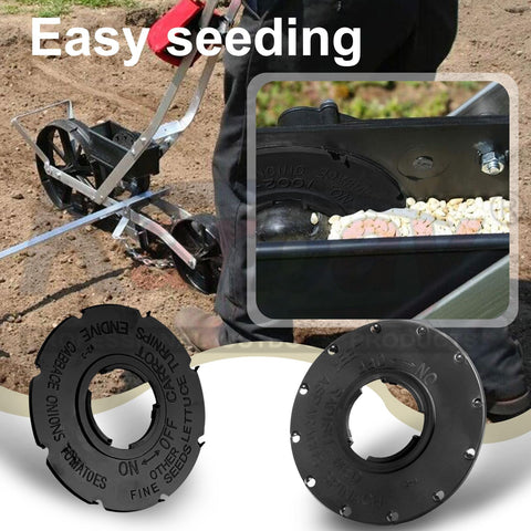 Radish seed spacing disc demonstrating fine gaps for small seeds.