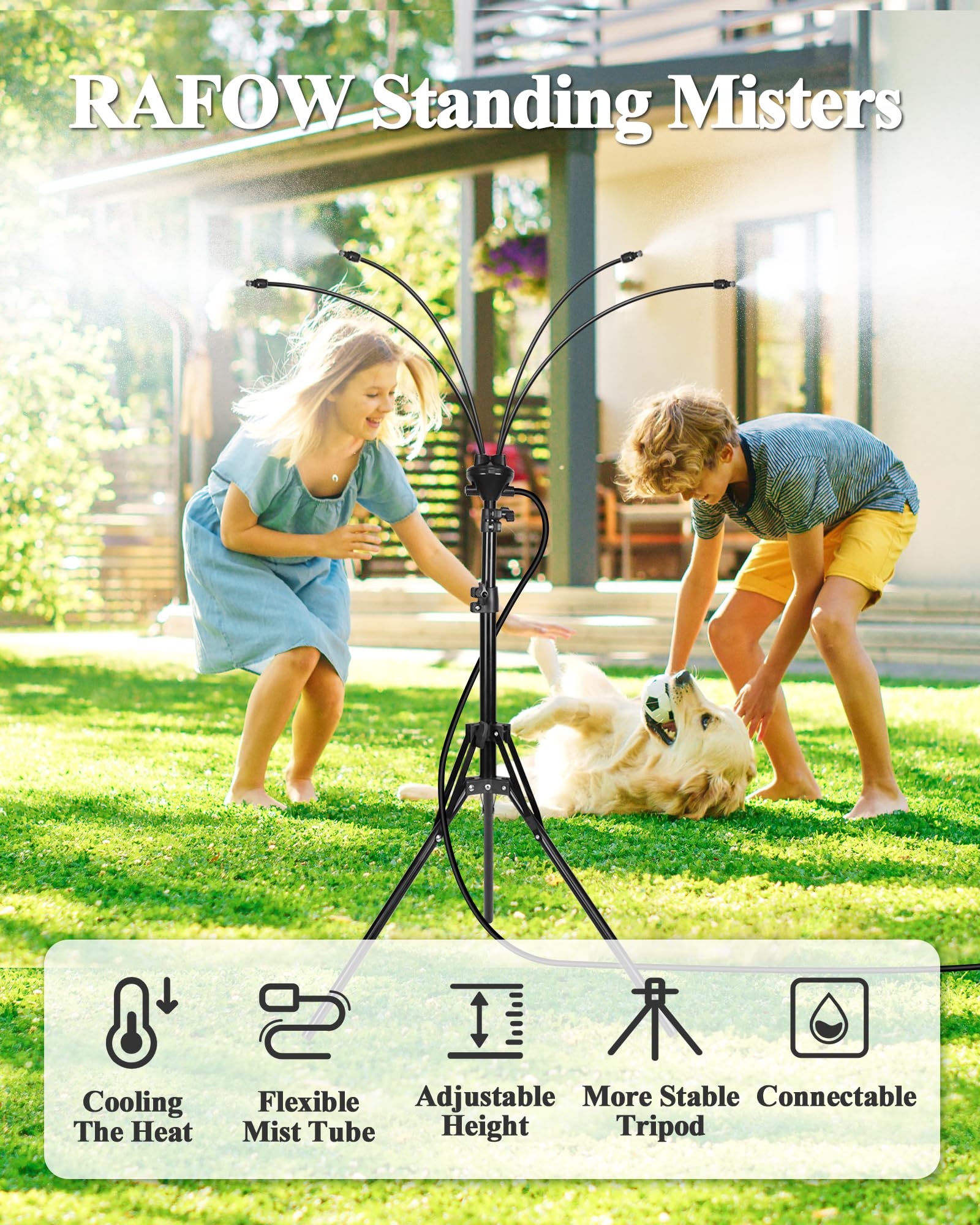 Rafow 360-degree mist tube enables flexible angle adjustment