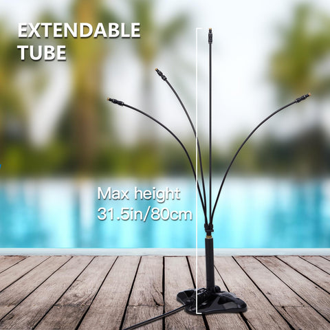 Rafow 360-degree tube adjusts mist direction for tailored cooling