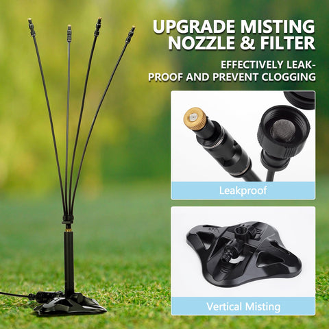 Rafow brass nozzles deliver a steady fine mist for comfort