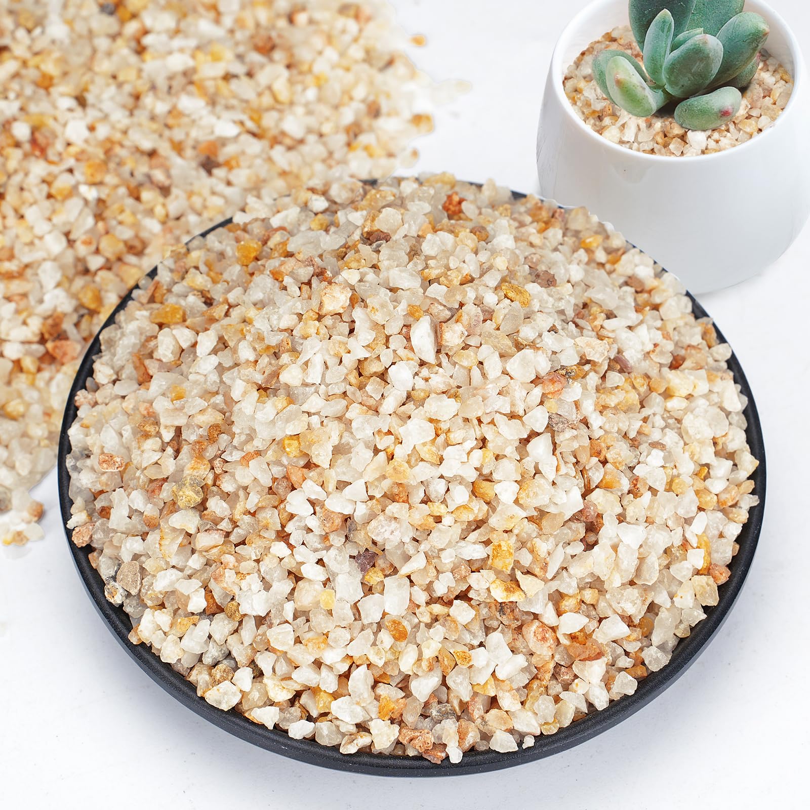 Rahato 1-2mm coarse sand for plants, showing natural grains and drainage benefits.