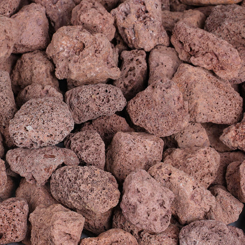 Rahato 10lbs red lava rocks for fire pit with natural color and even heat
