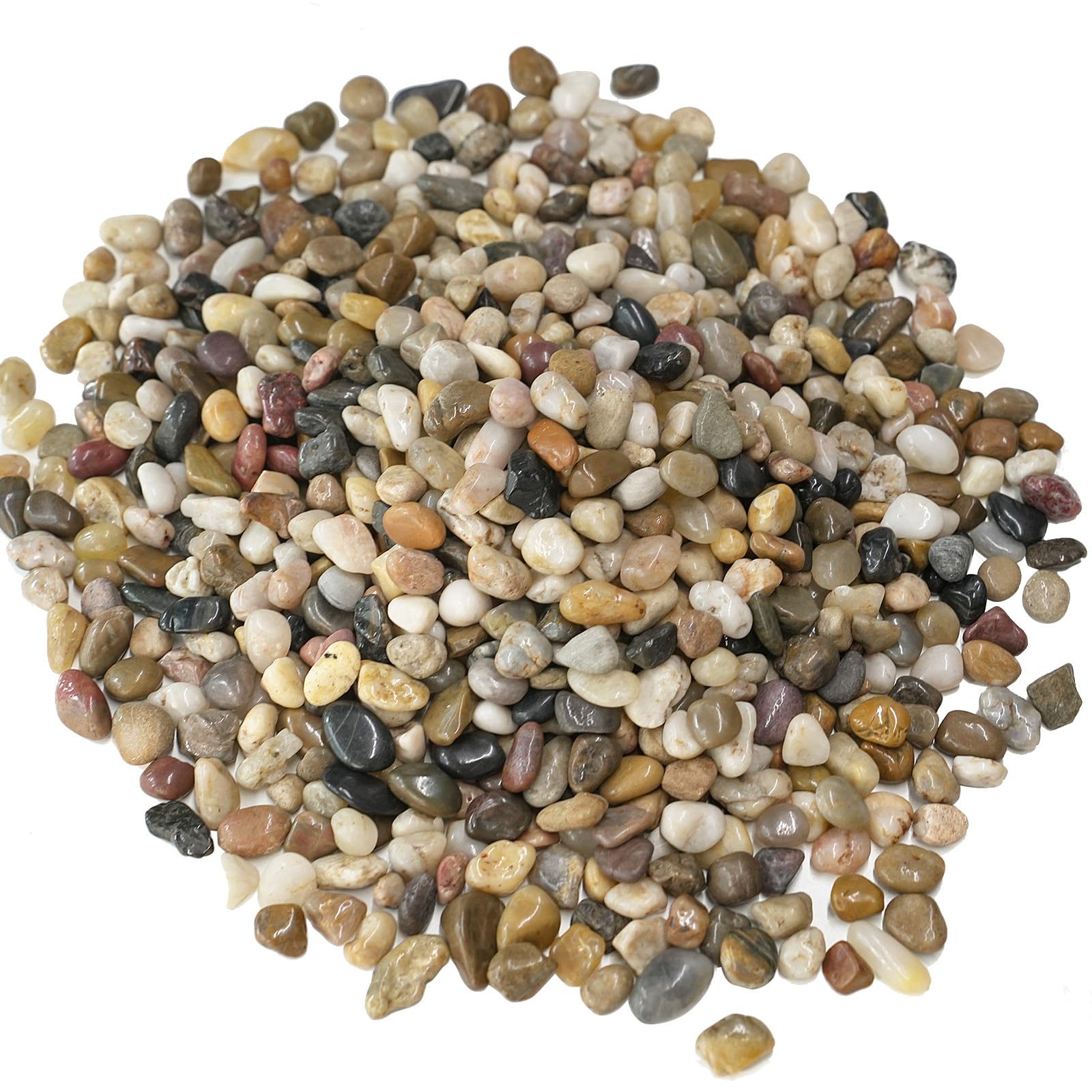 Rahato 5lbs pebbles for indoor plants; glossy stones for elegant plant displays.