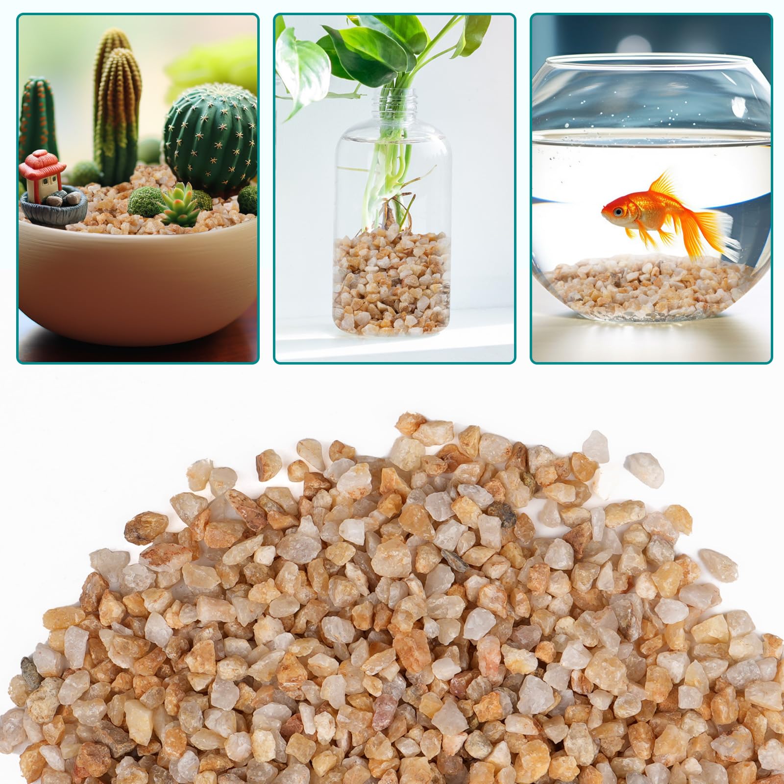 Rahato coarse sand crafts use adds decorative gravel to DIY projects.