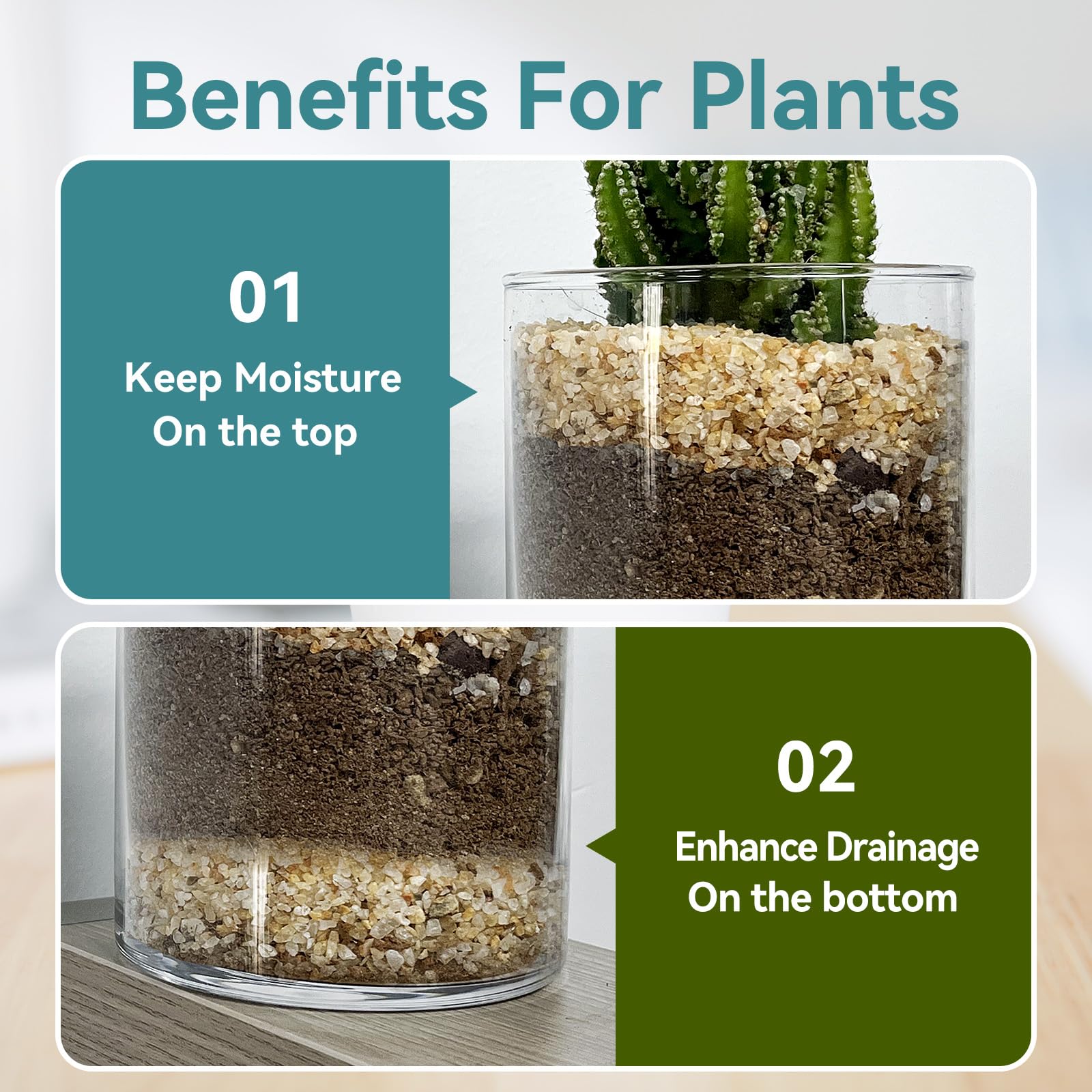 Rahato decorative gravel for vases adds color and visual interest.
