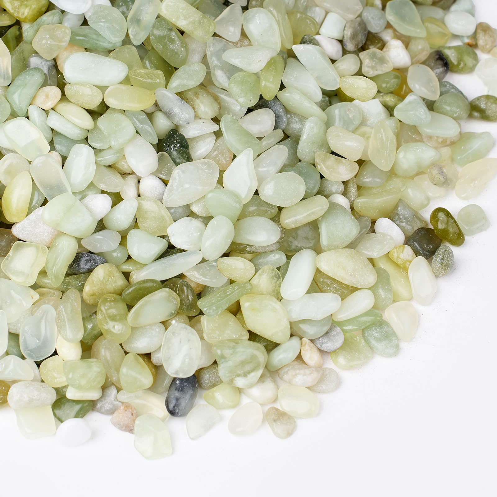 Rahato jade pebbles one-fifth inch for plants provide drainage and style.