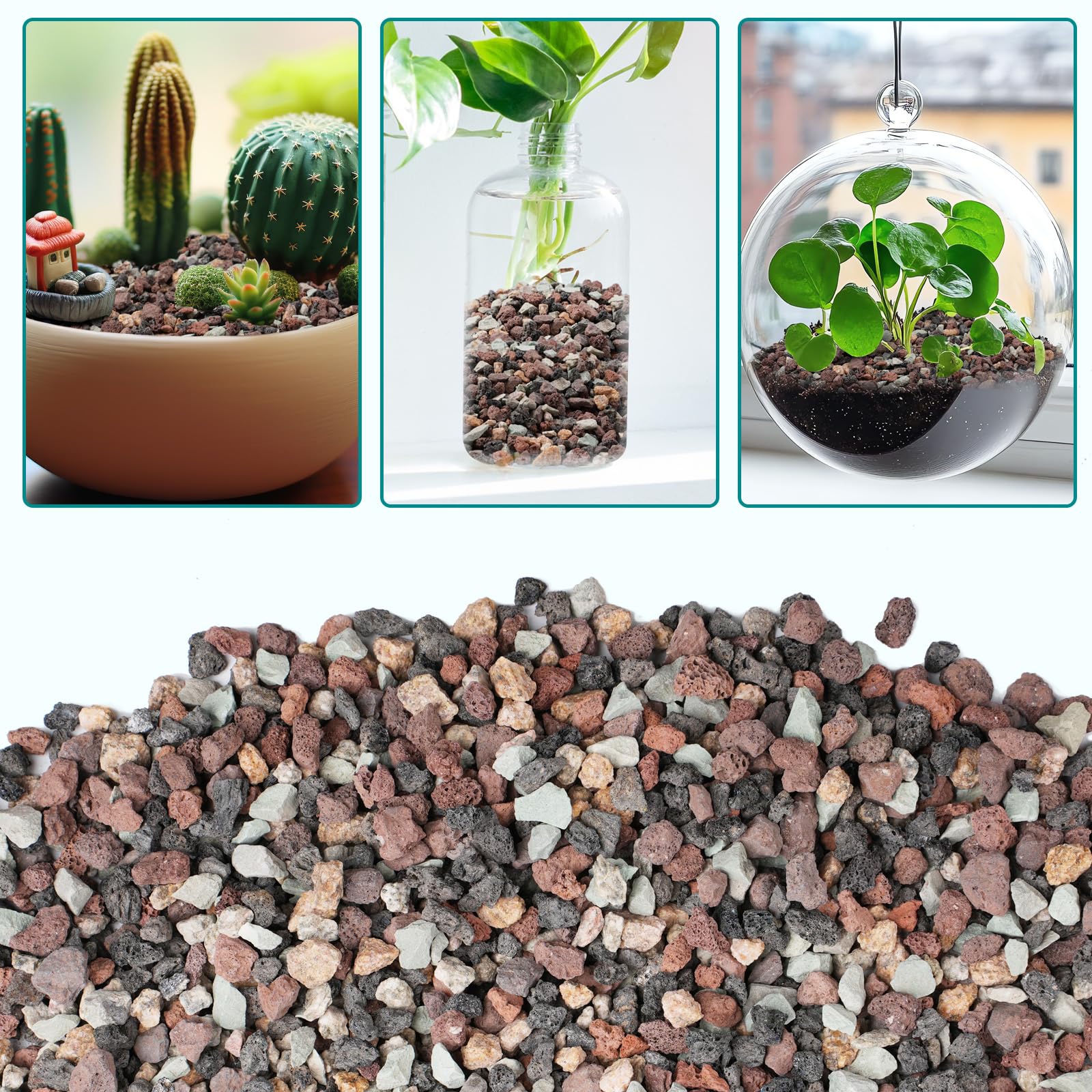 Rahato lava rock mix adds texture and reliable drainage to garden beds and borders.