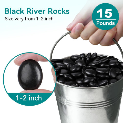 Rahato polished river rocks 1-2 inch for outdoor pathway and landscape styling