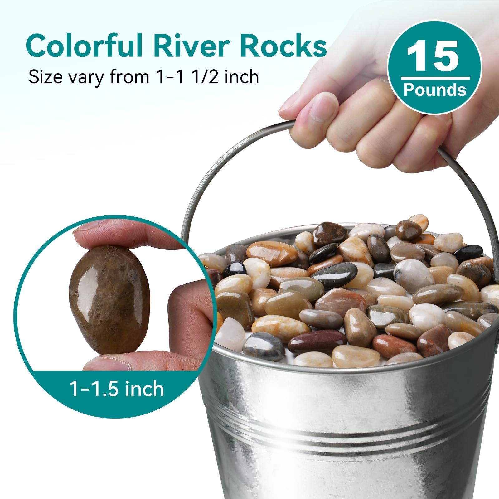 Rahato River Rocks indoor decor; enhances soil moisture and aesthetics