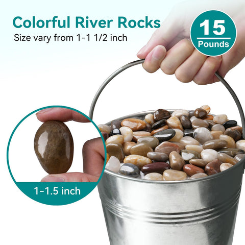 Rahato River Rocks indoor decor; enhances soil moisture and aesthetics